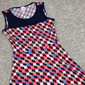 Kaileigh Sleeveless  A‎ Line Geometric Print Dress Woman's Size XS